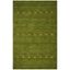 Transitional Hand-Knotted Wool Rectangular Rug in Green, 5' x 8'