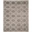 Hand-Knotted Geometric Grey 9' x 12' Easy-Care Area Rug