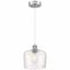 Port Nine Brushed Steel and Seeded Glass LED Pendant