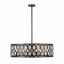 Elegant Matte Black Crystal Pendant 8-Light Chandelier