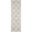 Elegant Geometric Reversible Runner Rug in Beige and Light Grey