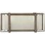 Brushed Nickel and Shale Wood 3-Light Bath Fixture with White Iris Glass