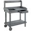 Gray Wooden Potting Bench with Sink and Storage