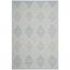 Coastal Breeze Light Blue Handwoven Cotton Area Rug - 5' x 8'