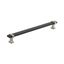 Brushed Matte Black and Satin Nickel Cabinet Bar Pull