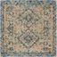 Handcrafted Rustic-Chic Blue Square Tufted Wool Rug - 3' x 3'