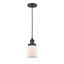 Matte Black Glass Mini Pendant Light with 10' Cord