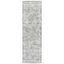 Ivory and Charcoal Abstract Handmade Wool Runner Rug