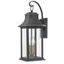 Elegant Adair 2-Light Dimmable Outdoor Wall Sconce in Aged Zinc and Heritage Brass
