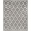 Trellis Elegance 8' x 10' Gray Synthetic Easy-Care Area Rug