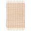 Cape Cod Handwoven Ivory and Green Square Cotton Area Rug - 6'