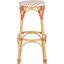 Coastal Farmhouse Red & White Faux Bamboo Bar Stool