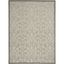 Natural Gray Flat Woven Floral Rectangular Area Rug