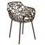 Devon Brown Aluminum Cut-Out Outdoor Dining Chair