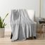 Light Grey Luxury Fleece Throw Blanket for Sofa Couch