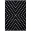 Black and Light Gray Geometric Synthetic Area Rug, 8' x 10'