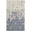 Ivory and Blue Hand-Tufted Wool Area Rug 3' x 5'