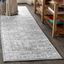 Elegant Gray Persian-Inspired Flat Woven Synthetic Area Rug