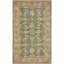 Teal Blue and Taupe 4' x 6' Handmade Wool Area Rug