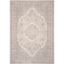 Classic Vintage Gray and Beige Rectangular Cotton Area Rug 6' x 9'