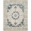 Ivory Blue Elegance 9' x 12' Synthetic Rectangular Area Rug