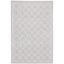 Geometric Beige & Light Grey Easy-Care Rectangular Rug, 5' x 8'