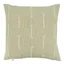 20" Beige Cotton Frayed Stitch Line Throw Pillow Cover