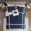 Navy Twin Plush to Sherpa Comforter Set with Bear Pillow