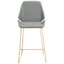 Masami Grey and Gold Saddle Style Counter Stool