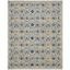 Ivory and Blue 8' x 10' Synthetic Hand-Knotted Area Rug