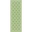 Green and Beige Trellis Synthetic Outdoor Runner Rug