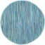 Hand-Woven Whimsical Charm Round Blue Cotton Rug - 4' Diameter