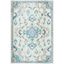 Green and Blue Rectangular Synthetic Area Rug, 6' x 9'