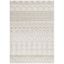 Ivory and Sage Hand-Knotted Synthetic 4' x 6' Area Rug