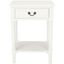 Whitney Distressed White Solid Wood 1-Drawer Accent Table