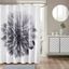 Grey Floral Cotton Shower Curtain, 72x72 Inches