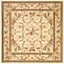 Off-White Floral Easy Care Synthetic Square Area Rug