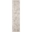 Ivory and Grey Synthetic Boho Runner Rug, 2' x 11'