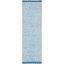 Coastal Breeze Blue Flat Woven Cotton Runner Rug - 2'3" X 7'