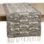 Black and Beige Cotton Dashed Stitch Table Runner