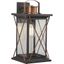 Antique Bronze Farmhouse Lantern with Clear Seeded Glass - 9.12" x 19"