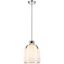 Polished Nickel Glass Bowl Pendant Light for Indoor/Outdoor