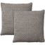 Mina Victory Woven Chenille 18" x 18" Gray Throw Pillow Set