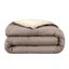 Taupe and Sand Reversible Microfiber Down Alternative Comforter Set