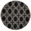 Reversible Anthracite & Ivory Synthetic 7' Round Rug