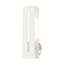 Soma Textured White and Brushed Nickel 14" Vanity Wall Sconce