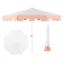 Baiona 9 ft. White and Coral Pink Aluminum Patio Umbrella