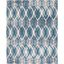 Artisanal Echoes Grey & Ivory Blue Wool 9' x 12' Area Rug