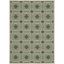 Green Geometric Low Pile Indoor/Outdoor Area Rug