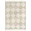 Beige Diamond Pattern 8' x 10' Synthetic Area Rug